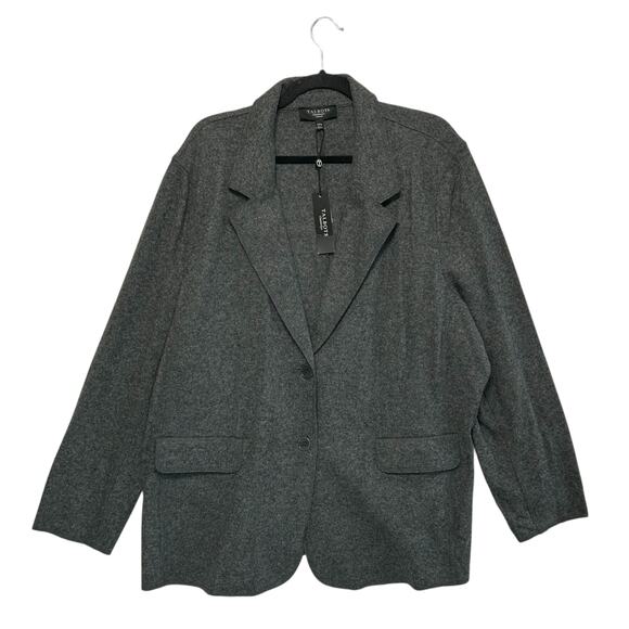 Talbots Boiled Wool Blazer Jacket NWT Women's Sz 24W Gray Timeless Quiet Luxury - Picture 1 of 5